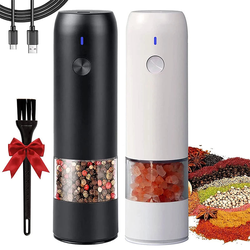 Rechargeable Electric Salt and Pepper Grinder Set